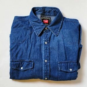 Wrangler demin shirt wester siempre Large Long slevee